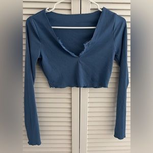 Lacey blue long sleeve shirt
